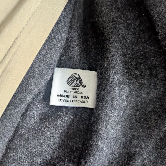 Men's Bill Blass Khaki Trench Coat w/ Wool Lining Size XL - Picture 2 of 11